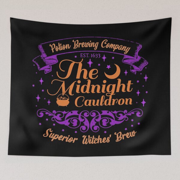 Item preview, Colorful The Midnight Cauldron, Cool Halloween Design, One Of Matching Four Black Base Colour designed and sold by TrulyEpoque.