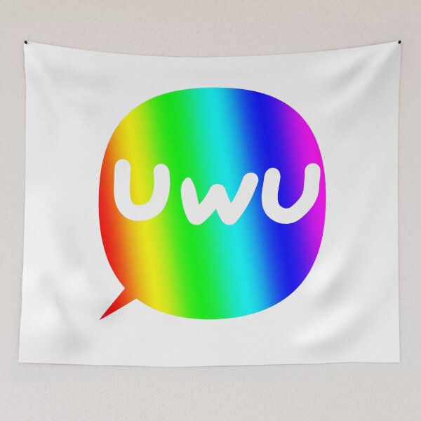 Artikelvorschau, Regenbogen-Sprechblase UwU entworfen und verkauft von Nyamelon.