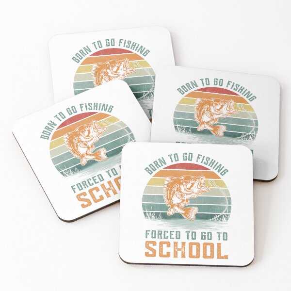 Item preview, Vintage Born To Go Fishing Forced To Go To School Fisherman  designed and sold by Best Designer.