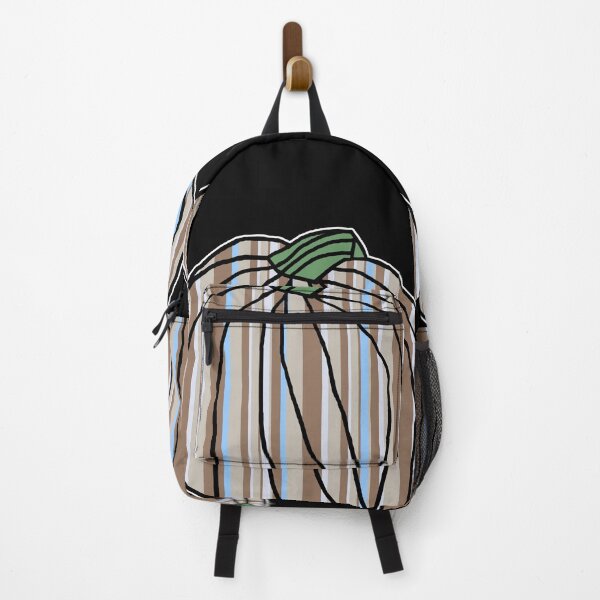 Item preview, Big Stone Brown Stripes Pumpkin designed and sold by ellenhenry.