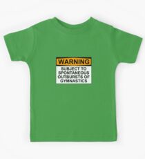 WARNUNG: GEGEN SPONTANE AUSGANG VON GYMNASTICS Kinder T-Shirt