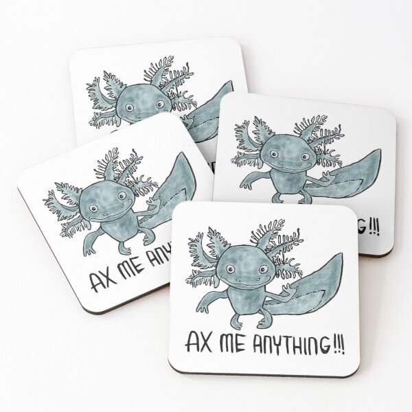 Item preview, Axolotl Pun, Ax Me Anything designed and sold by badlydrawnbabe.