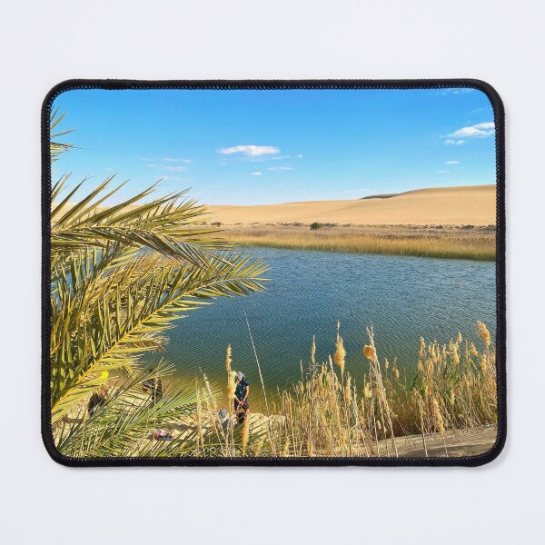 Item preview, Nice shot grass, sand, lake and sky in the desert  designed and sold by ahmedabdelbaset.