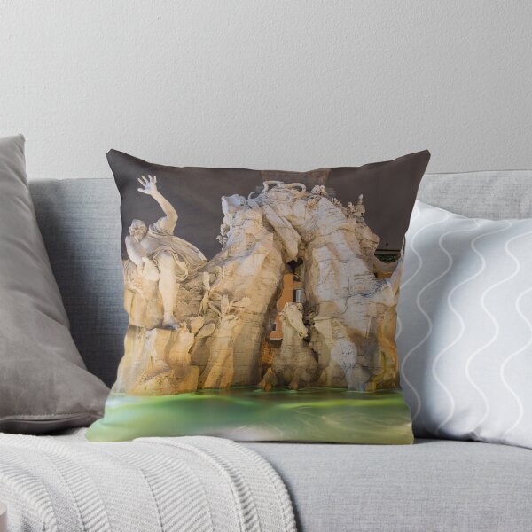 Item preview, Rome Navona square fountain, statues, night designed and sold by Myartspace.