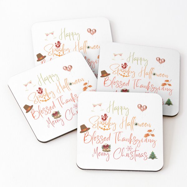 Item preview, Happy HallowThanksMas | Halloween Thanksgiving Christmas Wish designed and sold by LunaticArtWork.