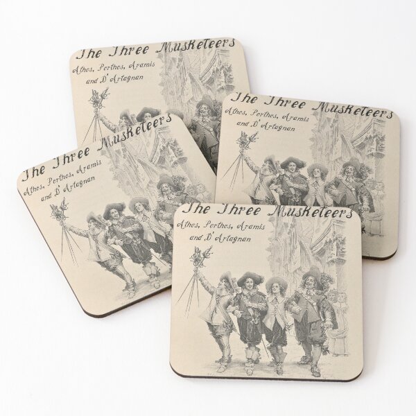 Item preview, The Three Musketeers - Athos, Porthos, Aramis, and D'Artagnan designed and sold by LiteraryAttire.
