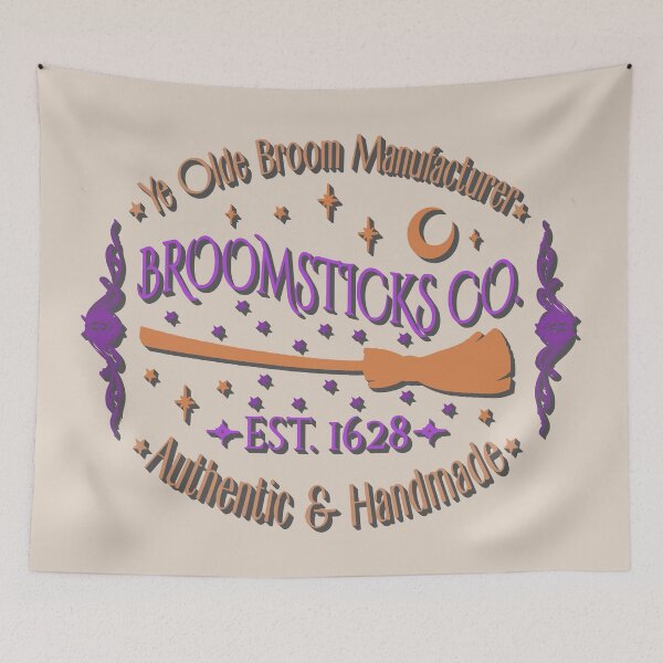 Item preview, Colorful Broomsticks Co, Cool Halloween Design, One Of Matching Four Shadow Text designed and sold by TrulyEpoque.