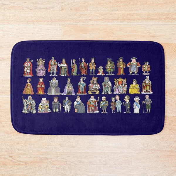 British Monarchs: The Complete Set (Updated 2022) Bath Mat