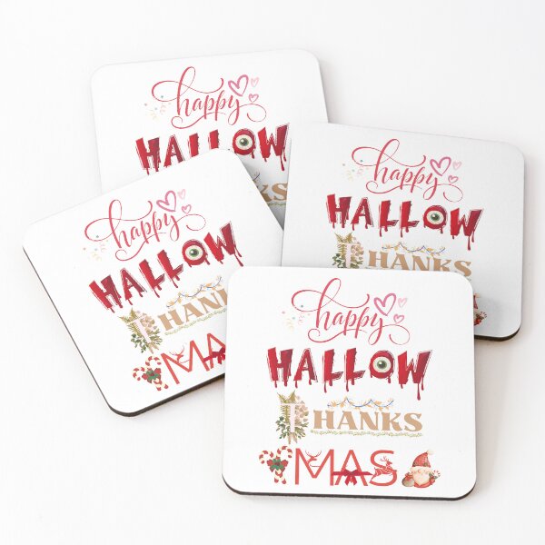 Item preview, Happy HallowThanksMas | Halloween Thanksgiving Christmas Wish designed and sold by LunaticArtWork.