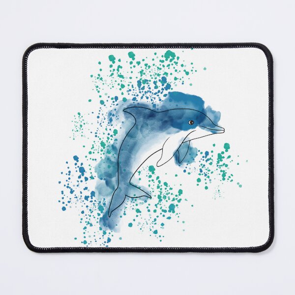 Item preview, Splashing watercolor blue Dolphin designed and sold by atedesigns.