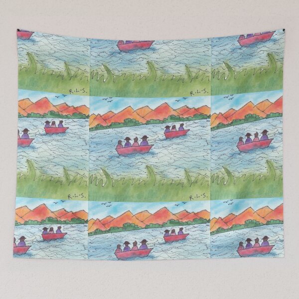 Item preview, Burning Mountains Boating designed and sold by ArtistRebeccaLS.