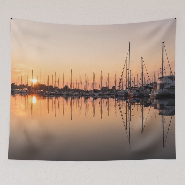 Item preview, Symmetrical Peace - Catching the Sunrise at the Yacht Club designed and sold by Georgia Mizuleva.