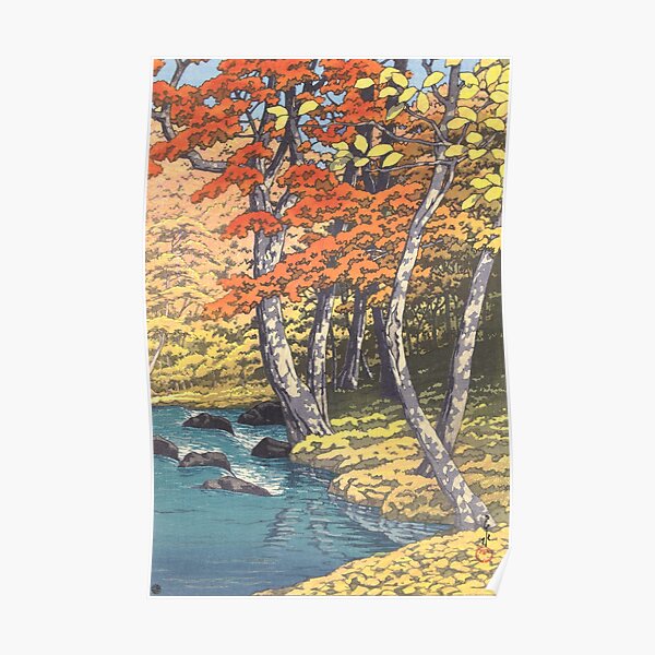 Autumn in Oirase by Kawase Hasui, 1933 Poster