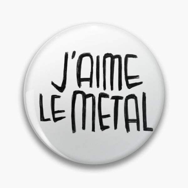 Item preview, Metal Music, J'aime Le Metal designed and sold by badlydrawnbabe.