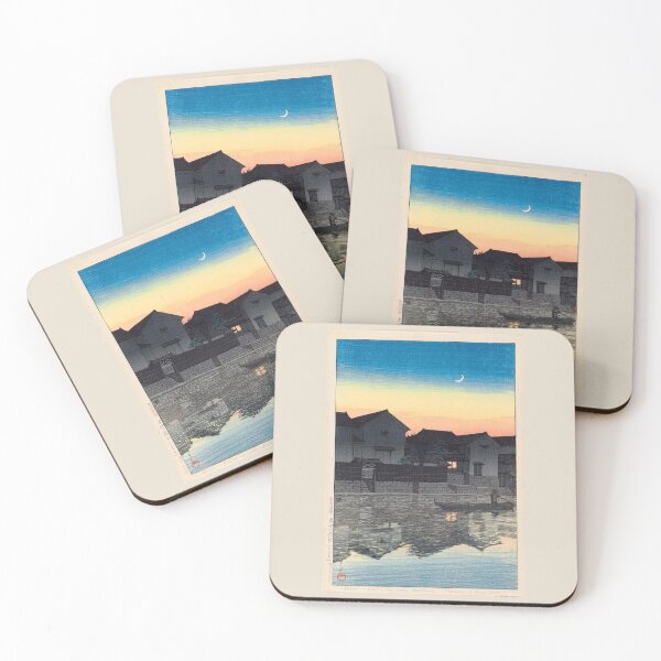 Item preview,  Kawase Hasui  Crescent Moon at Matsue in Izumo Province (Izumo Matsue [mikkazuki]), from the series Souvenirs of Travel III (Tabi miyage dai sanshû) designed and sold by TeeARTHY.