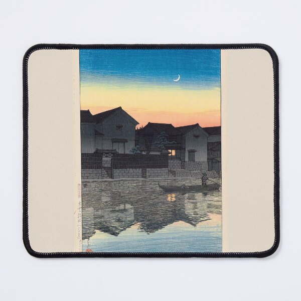 Item preview,  Kawase Hasui  Crescent Moon at Matsue in Izumo Province (Izumo Matsue [mikkazuki]), from the series Souvenirs of Travel III (Tabi miyage dai sanshû) designed and sold by TeeARTHY.