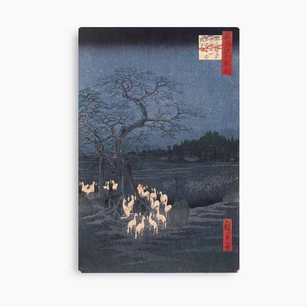 Utagawa Hiroshige - Foxfires at the Changing Tree Canvas Print