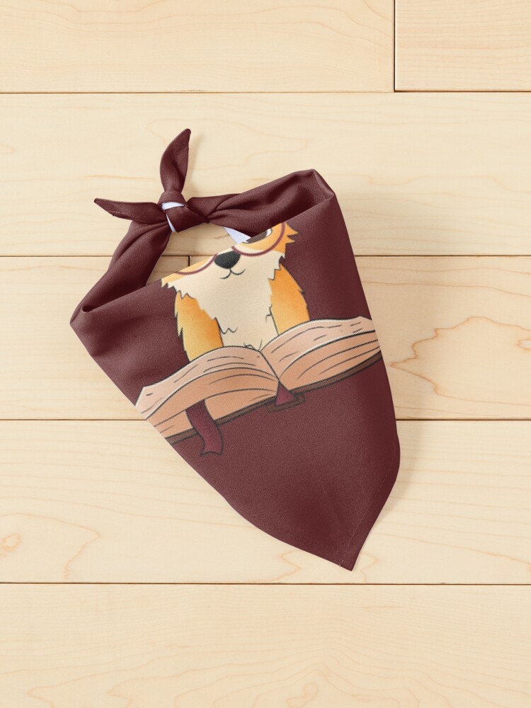 Alternate view of Corgi reads a book Pet Bandana