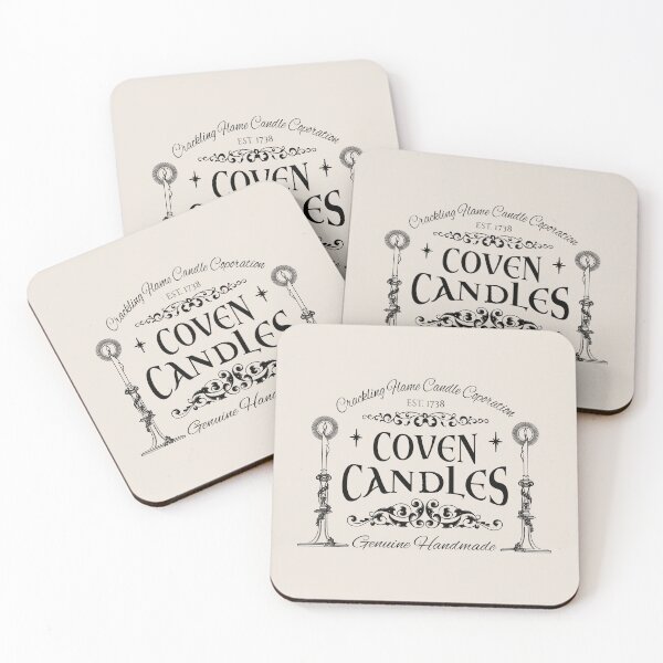 Item preview, Coven Candles, Cool Halloween Design, One Of Matching Four Cream Color designed and sold by TrulyEpoque.