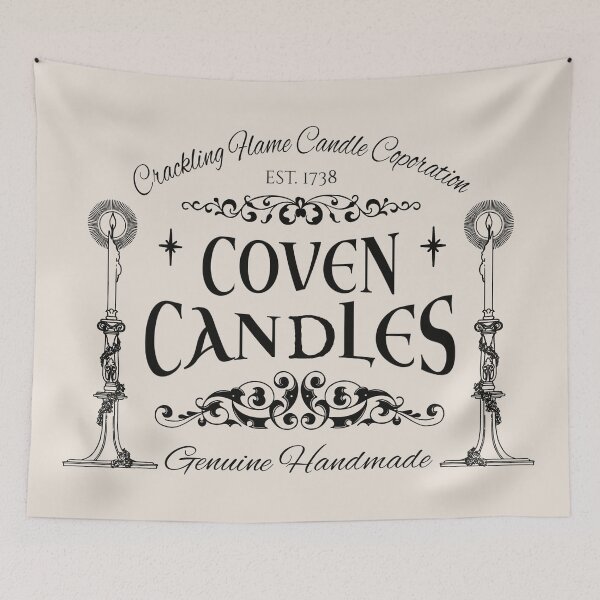 Item preview, Coven Candles, Cool Halloween Design, One Of Matching Four Cream Color designed and sold by TrulyEpoque.