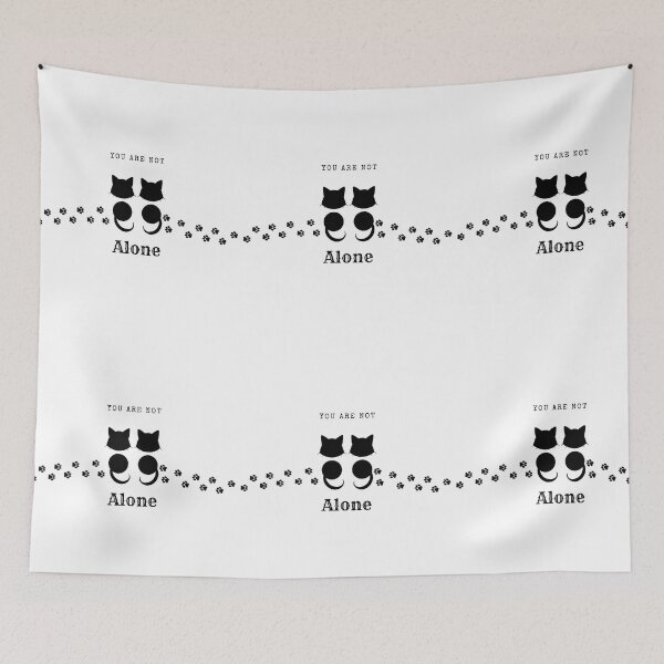 Item preview, Semicolon Cats (You Are Not Alone A) designed and sold by SimplyMe-Plus.