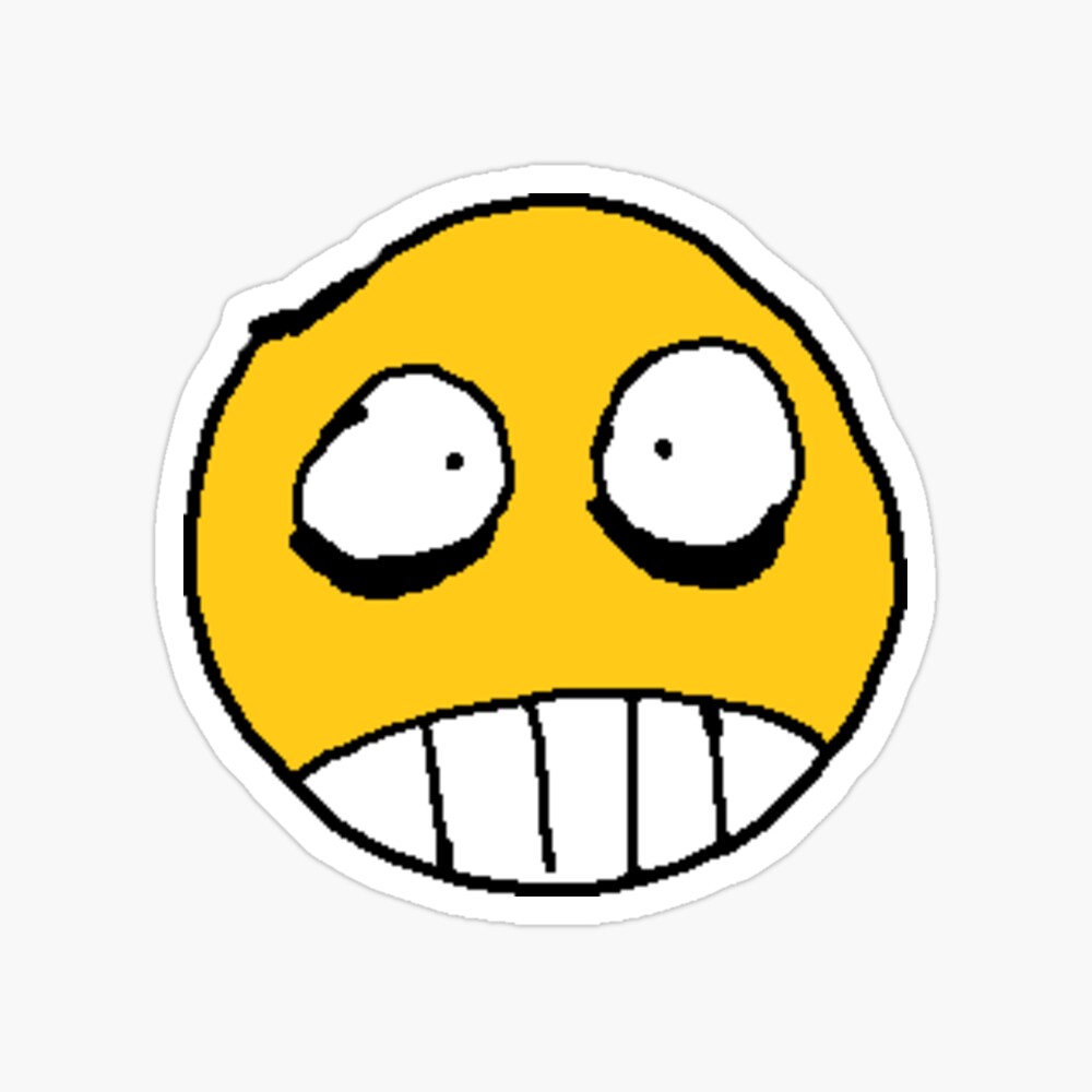 Cursed Emoji: Fear Sticker for Sale by Lane-P-Art | Redbubble