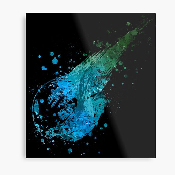 Final Fantasy Splatter Metal Print