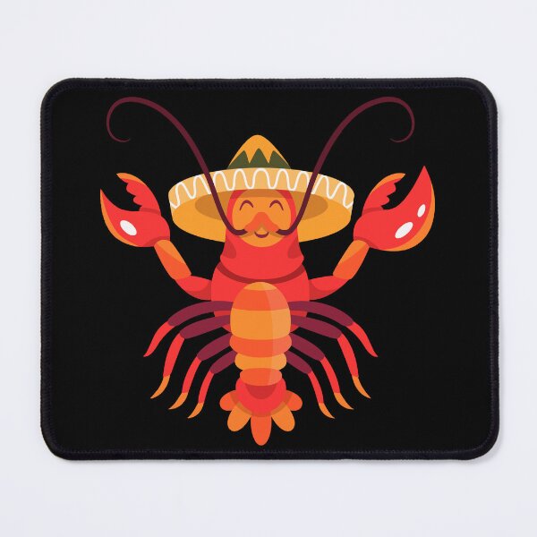 Item preview, Crustaceancore - cute and happy crawfish wearing a mexican hat designed and sold by Ach B.
