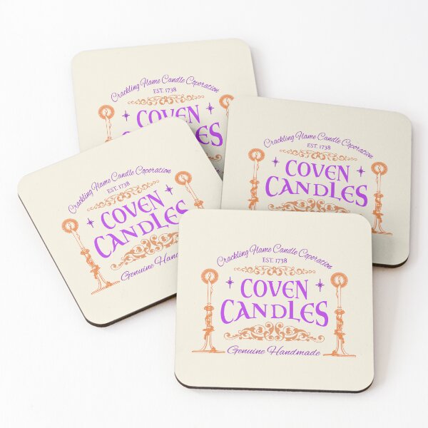 Item preview, Colorful Coven Candles, Cool Halloween Design, One Of Matching Four Cream Color designed and sold by TrulyEpoque.