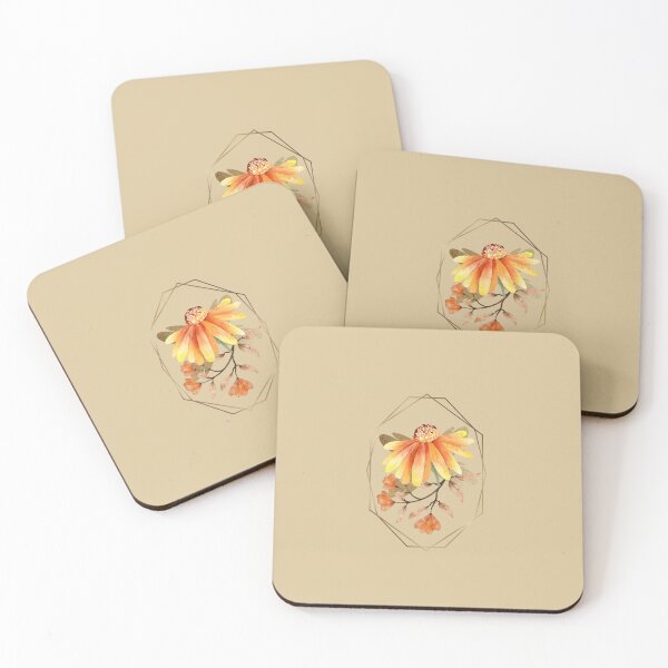 Item preview,  Eloquent Gold Framed Yellow  Mum Fall Flower and Leaves designed and sold by LanaDevon.