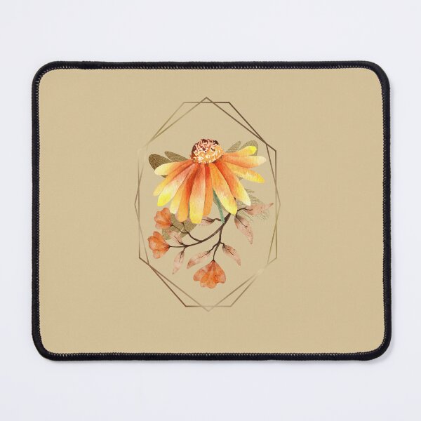 Item preview,  Eloquent Gold Framed Yellow  Mum Fall Flower and Leaves designed and sold by LanaDevon.