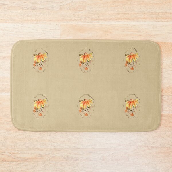Item preview,  Eloquent Gold Framed Yellow  Mum Fall Flower and Leaves designed and sold by LanaDevon.