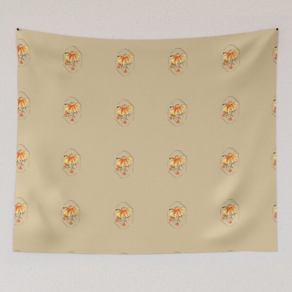 Item preview,  Eloquent Gold Framed Yellow  Mum Fall Flower and Leaves designed and sold by LanaDevon.