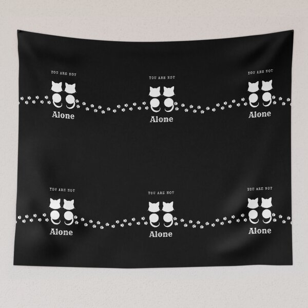 Item preview, Semicolon Cats (You Are Not Alone B) designed and sold by SimplyMe-Plus.