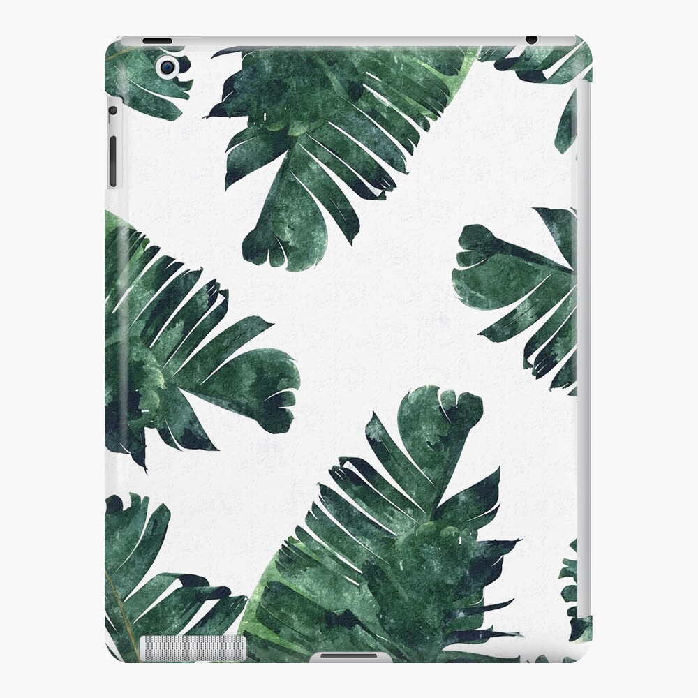 Banana Leaf #Watercolor Pattern #redbubble iPad Case & Skin