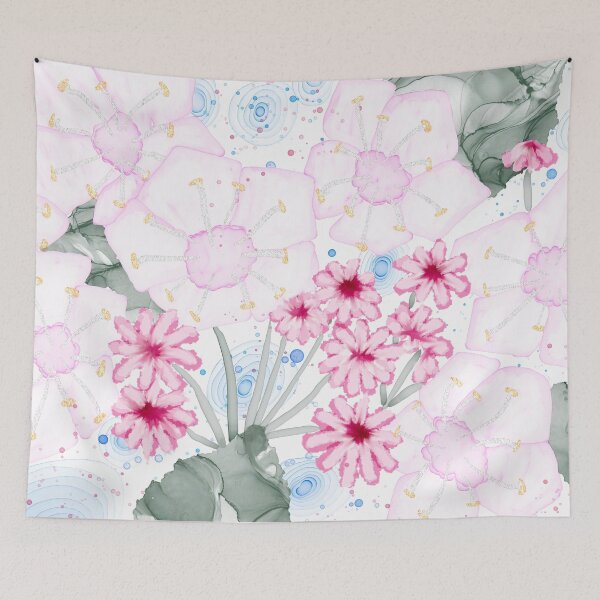 Item preview, Mountain Laurel is the Pennsylvania  state flower and I captured that flower in an alcohol in style. Some items with state map outline others without. designed and sold by Kristinesque.