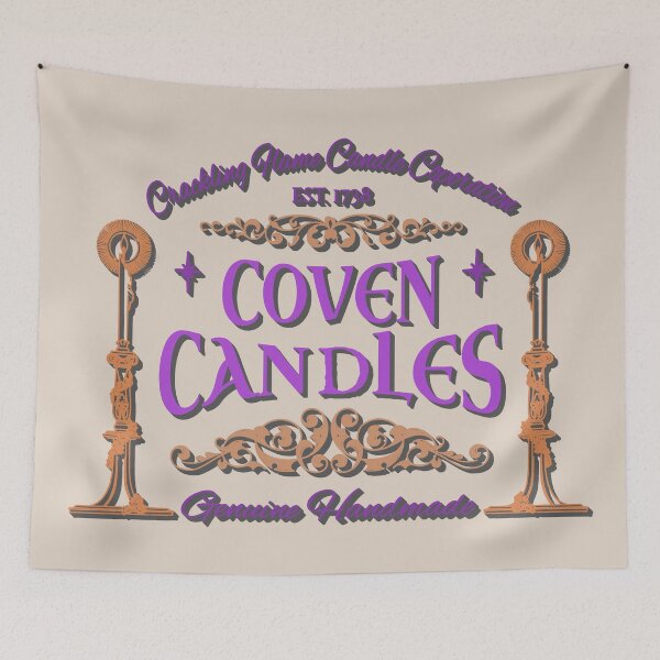 Item preview, Colorful Coven Candles, Cool Halloween Design, One Of Matching Four Shadow Text designed and sold by TrulyEpoque.