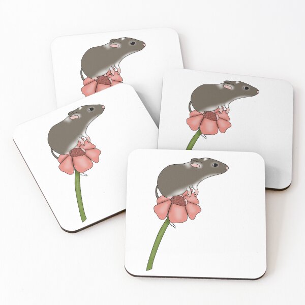Item preview, Cute brown gerbil on a flower  designed and sold by Becky-Marie.