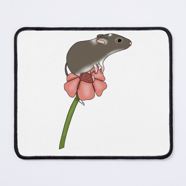 Item preview, Cute brown gerbil on a flower designed and sold by Becky-Marie.