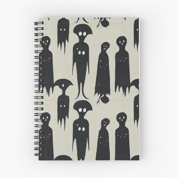 Aperçu de l'œuvre CREEPY GHOST MEN, halloween vintage, Motif créée et vendue par MoreMachine.