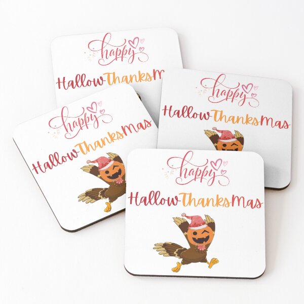 Item preview, Happy HallowThanksMas | Halloween Thanksgiving Christmas Wish designed and sold by LunaticArtWork.