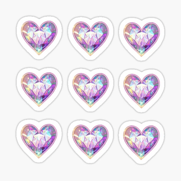 HAMBLY: Micro Pink and Red Hearts glitter stickers – Sticker Stash Outlet