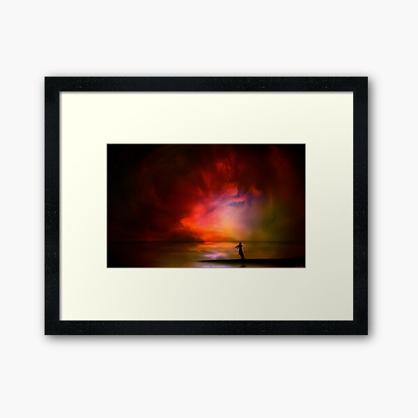 Ocean Violinist Framed Art Print