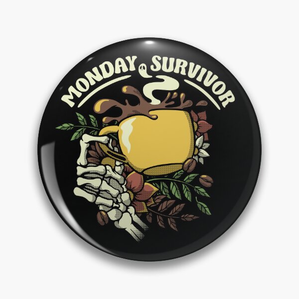 Item preview, Monday Survivor Skeleton Hand Coffee by Tobe Fonseca designed and sold by Tobe Fonseca®.