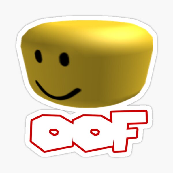 Roblox Comedy Stickers Redbubble - oof head moon roblox