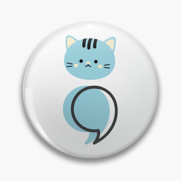 Item preview, Blue Semicolon Cat designed and sold by xxUniverse777.