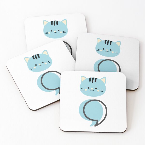Item preview, Blue Semicolon Cat designed and sold by xxUniverse777.