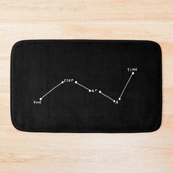 Item preview, ONE STEP AT A TIME / Cool and Motivational quotes white designed and sold by DRK7DSGN.