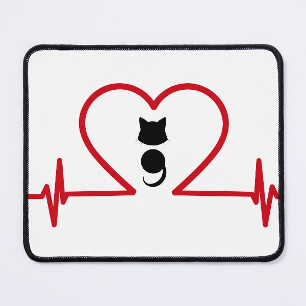 Item preview, Semicolon Cat (Heartbeat A) designed and sold by SimplyMe-Plus.