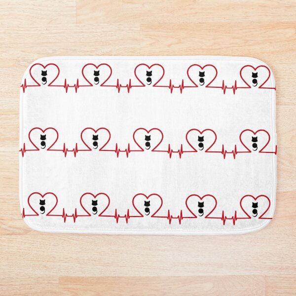 Item preview, Semicolon Cat (Heartbeat A) designed and sold by SimplyMe-Plus.